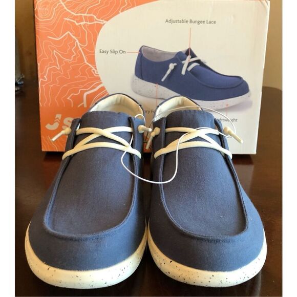 J SPORT - NWTIB - L Sz 11 “Wenden” Casual Slip-On Shoes/Navy Canvas/Rubber Soles - Picture 6 of 14